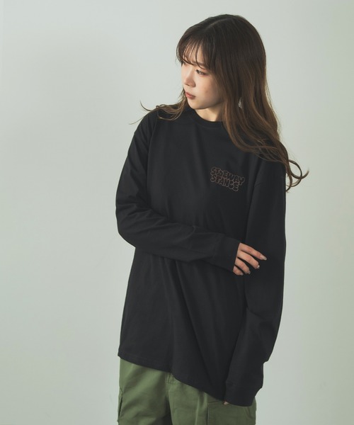 En serio TOKYO（エンソリオトーキョー）の「【SIDEWAYSTANCE】長袖キャラロゴプリントTシャツ（Tシャツ/カットソー・メンズ・ブルー系その他/ホワイト系その他/イエロー系その他/カーキ/ブラック系その他/グレー・MEDIUM/LARGE/SMALL/X-LARGE）」の16枚目の写真