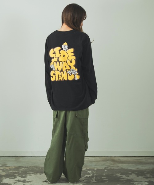En serio TOKYO（エンソリオトーキョー）の「【SIDEWAYSTANCE】長袖キャラロゴプリントTシャツ（Tシャツ/カットソー・メンズ・ブルー系その他/ホワイト系その他/イエロー系その他/カーキ/ブラック系その他/グレー・MEDIUM/LARGE/SMALL/X-LARGE）」の17枚目の写真