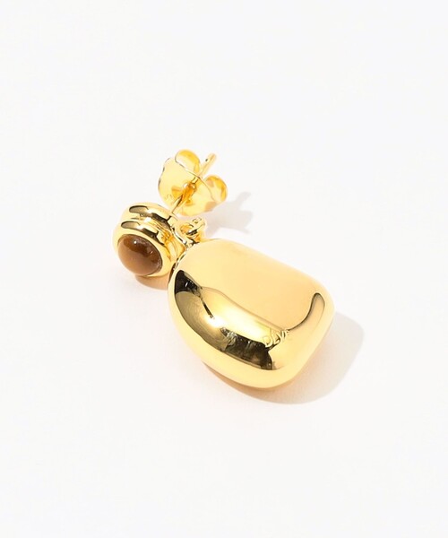 TOMORROWLAND (トゥモローランド)の「DEVE La Radieuse Tiger's eye ドロップピアス(ピアス(両耳用)・レディース・ゴールド・FREE)」の3枚目の写真