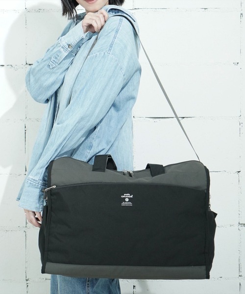 anello GRANDE(アネログランデ)の「"02"≪anello GRANDE≫CABIN/キャビン 10ポケット/36L 2WAY ボストンバッグ(ボストンバッグ・レディース・ベージュ/ダークグレー/ネイビー/ブラック系/ブラック/グレイッシュベージュ/ネイビー系・ONE SIZE)」の1枚目の写真