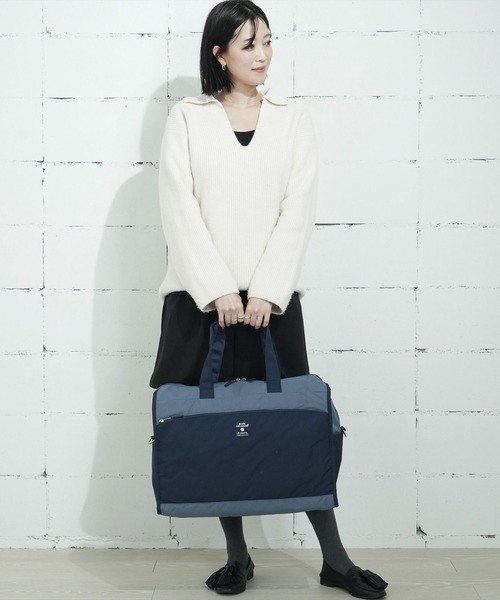 anello GRANDE(アネログランデ)の「"02"≪anello GRANDE≫CABIN/キャビン 10ポケット/36L 2WAY ボストンバッグ(ボストンバッグ・レディース・ベージュ/ダークグレー/ネイビー/ブラック系/ブラック/グレイッシュベージュ/ネイビー系・ONE SIZE)」の11枚目の写真