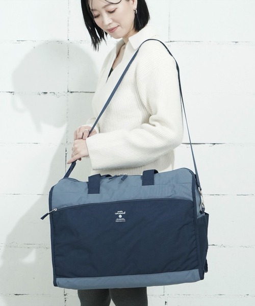 anello GRANDE(アネログランデ)の「"02"≪anello GRANDE≫CABIN/キャビン 10ポケット/36L 2WAY ボストンバッグ(ボストンバッグ・レディース・ベージュ/ダークグレー/ネイビー/ブラック系/ブラック/グレイッシュベージュ/ネイビー系・ONE SIZE)」の12枚目の写真
