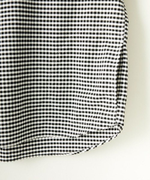 DANTON（ダントン）の「[DANTON/ダントン] ラウンドカラー オックスフォードプルオーバーシャツ(チェック)（シャツ/ブラウス・レディース・ブラック・40/38/42）」の22枚目の写真
