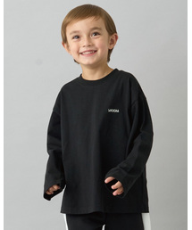 b・ROOM | 【デイリースタンダードウェアシリーズ】ゆるっとオーバーサイズのワンポイントシンプル長袖Tシャツ(Tシャツ/カットソー)