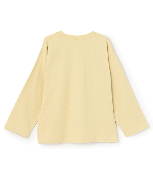 b・ROOM（ビールーム）の「【デイリースタンダードウェアシリーズ】ゆるっとオーバーサイズのワンポイントシンプル長袖Tシャツ（Tシャツ/カットソー・キッズ・マスタード/ライラック/ブラック/アイボリー/トップグレー/ブルーグレー/グリーン系その他/ブルー系その他・110cm/120cm/130cm/140cm/150cm/100cm）」の9枚目の写真