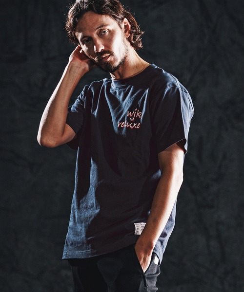 wjk reluxe(ダブルジェーケーリラックス)の「mt10164-dry touch embroidery SS tee Tシャツ(WR26S-24)(Tシャツ/カットソー・メンズ・ブラック/ネイビー/ホワイト・XL/L/M/S)」の3枚目の写真