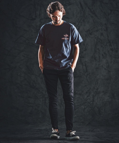 wjk reluxe(ダブルジェーケーリラックス)の「mt10164-dry touch embroidery SS tee Tシャツ(WR26S-24)(Tシャツ/カットソー・メンズ・ブラック/ネイビー/ホワイト・XL/L/M/S)」の5枚目の写真