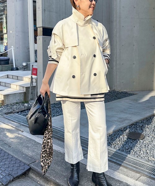 Rie Miller（リエミラー）の「【RM denim】スリットクロップドセンタープレスデニム（デニムパンツ・レディース・インディゴブルー/オフホワイト・L/M/S/XS）」の3枚目の写真