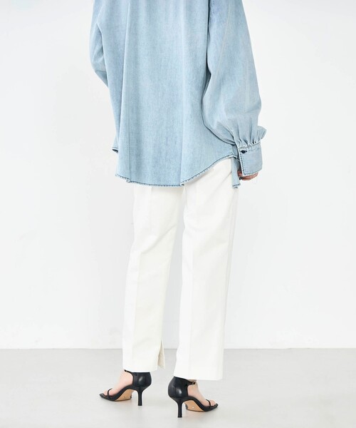 Rie Miller（リエミラー）の「【RM denim】スリットクロップドセンタープレスデニム（デニムパンツ・レディース・インディゴブルー/オフホワイト・L/M/S/XS）」の14枚目の写真