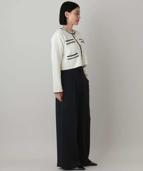 A part by(アパートバイ)の「キンボタンハイショククルーカーディガン(カーディガン/ボレロ・レディース・ブルー系その他3/ネイビー/オフホワイト・FREE)」の12枚目の写真