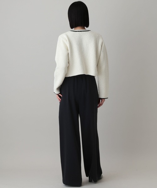 A part by(アパートバイ)の「キンボタンハイショククルーカーディガン(カーディガン/ボレロ・レディース・ブルー系その他3/ネイビー/オフホワイト・FREE)」の13枚目の写真