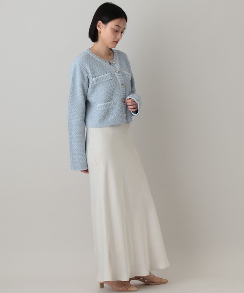 A part by(アパートバイ)の「キンボタンハイショククルーカーディガン(カーディガン/ボレロ・レディース・ブルー系その他3/ネイビー/オフホワイト・FREE)」の18枚目の写真