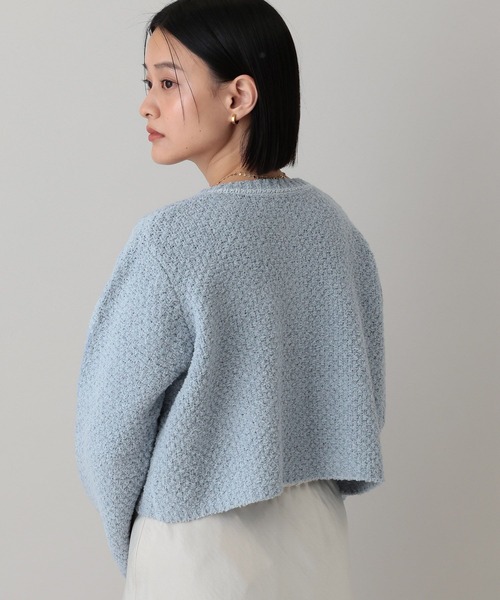 A part by(アパートバイ)の「キンボタンハイショククルーカーディガン(カーディガン/ボレロ・レディース・ブルー系その他3/ネイビー/オフホワイト・FREE)」の22枚目の写真