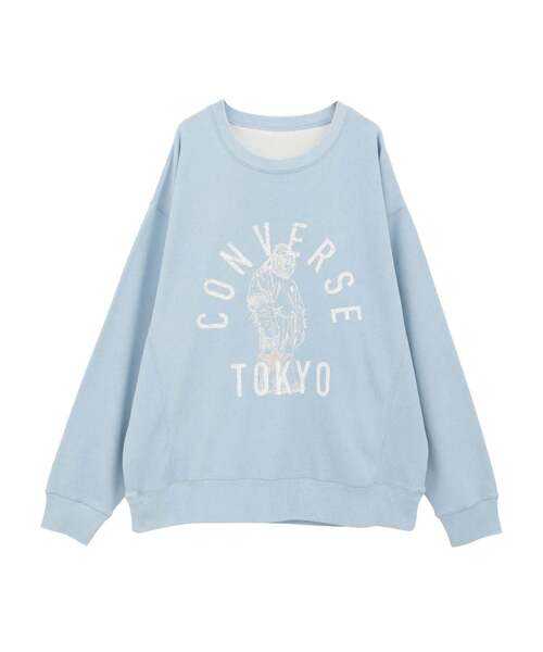 CONVERSE TOKYO(コンバーストウキョウ)の「GORILLA LOGO PRINT SWEAT(スウェット・レディース・ブラック/サックスブルー/ピンク・SMALL/MEDIUM)」の2枚目の写真