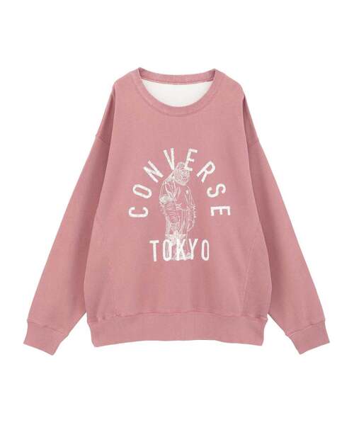CONVERSE TOKYO(コンバーストウキョウ)の「GORILLA LOGO PRINT SWEAT(スウェット・レディース・ブラック/サックスブルー/ピンク・SMALL/MEDIUM)」の3枚目の写真