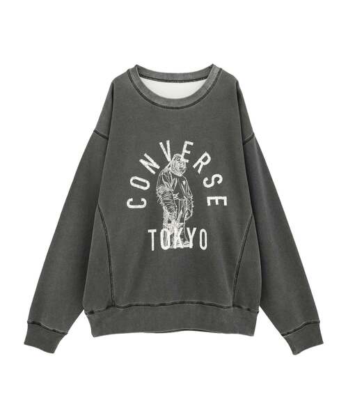 CONVERSE TOKYO(コンバーストウキョウ)の「GORILLA LOGO PRINT SWEAT(スウェット・レディース・ブラック/サックスブルー/ピンク・SMALL/MEDIUM)」の1枚目の写真