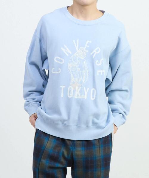 CONVERSE TOKYO(コンバーストウキョウ)の「GORILLA LOGO PRINT SWEAT(スウェット・レディース・ブラック/サックスブルー/ピンク・SMALL/MEDIUM)」の11枚目の写真