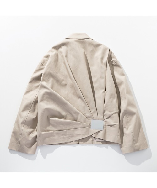 CIRCLEE(サークリー)の「CIRCLEE(サークリー)バックプリーツ レザーパッチジャケット(ブルゾン・メンズ・ブラック/ベージュ・M)」の20枚目の写真