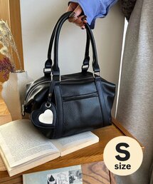 DISCOAT | ミラーチャーム付ソフトミニボストンバッグ(ボストンバッグ)