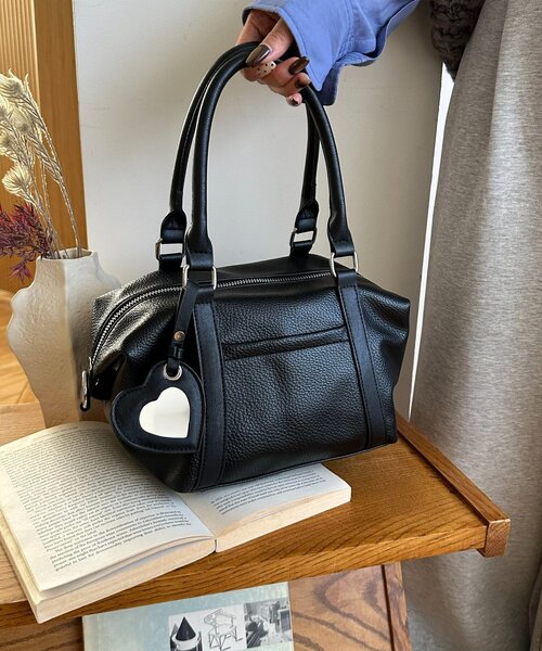 ミラーチャーム付ソフトミニボストンバッグ（ボストンバッグ