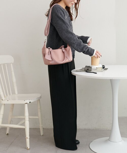 ミラーチャーム付ソフトミニボストンバッグ（ボストンバッグ