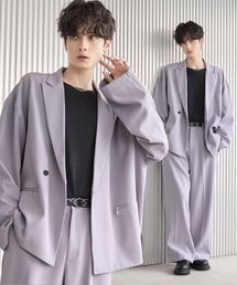 ETELIO（エテリオ）の「【セットアップ 2点セット】ビッグシルエットフロントジップデザインテーラードジャケット+センタープレススラックス（セットアップ）」