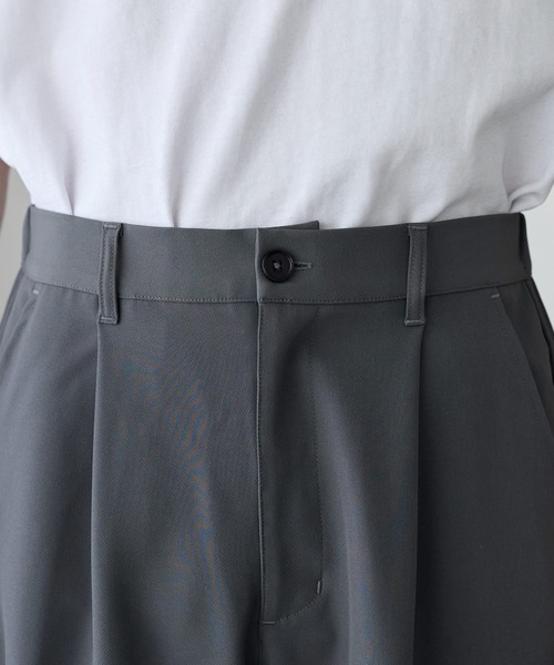 ETELIO（エテリオ）の「【セットアップ 2点セット】ビッグシルエットフロントジップデザインテーラードジャケット+センタープレススラックス（セットアップ・メンズ・チャコール/ネイビー/グレー/ブラック・S/M/L/XL）」の6枚目の写真