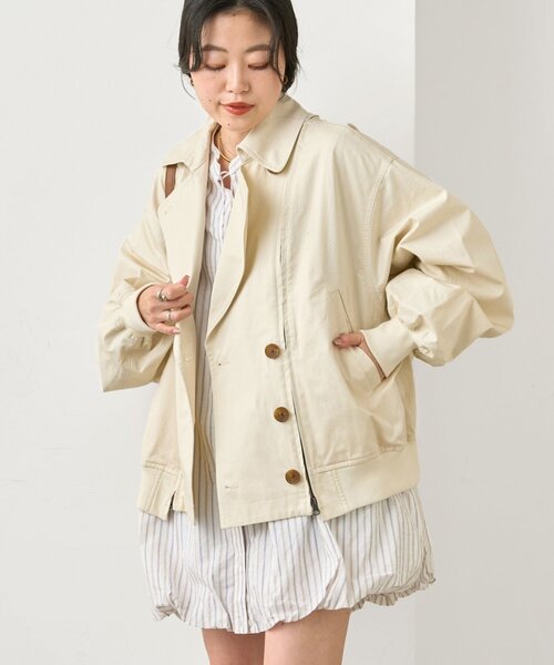 CIAOPANIC TYPY(チャオパニックティピー)の「【2WAY】ZIP切替トレンチコート(トレンチコート・レディース・ブラック/アイボリー/ベージュ・ONE SIZE)」の10枚目の写真