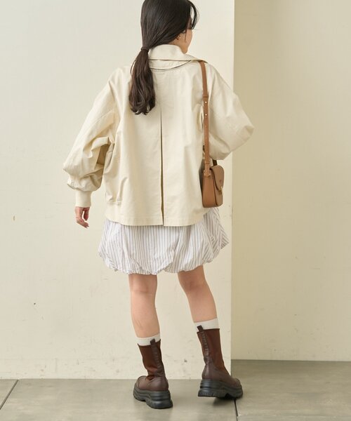 CIAOPANIC TYPY（チャオパニックティピー）の「【2WAY】ZIP切替トレンチコート（トレンチコート・レディース・ブラック/アイボリー/ベージュ・ONE SIZE）」の5枚目の写真