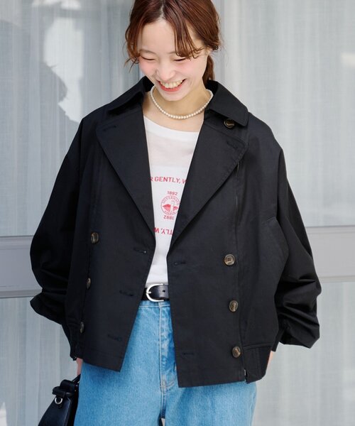 CIAOPANIC TYPY（チャオパニックティピー）の「【2WAY】ZIP切替トレンチコート（トレンチコート・レディース・ブラック/アイボリー/ベージュ・ONE SIZE）」の15枚目の写真