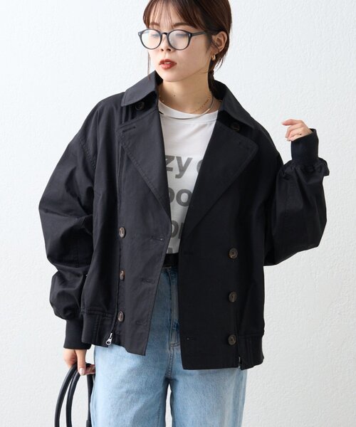 CIAOPANIC TYPY（チャオパニックティピー）の「【2WAY】ZIP切替トレンチコート（トレンチコート・レディース・ブラック/アイボリー/ベージュ・ONE SIZE）」の21枚目の写真