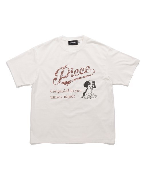 PIECEMAKER(ピースメーカー)の「PIECE PUPPY TEE (IVORY)(Tシャツ/カットソー・レディース・その他・L)」の1枚目の写真