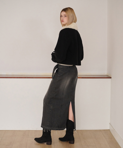 ETMON(エトモン)の「Fur Collar Wool Coat, Black(チェスターコート・レディース・その他・FREE)」の3枚目の写真