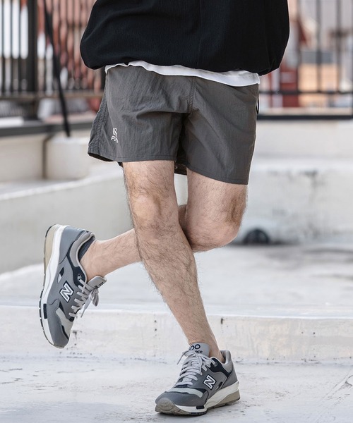 mp14518- Nylon Taffeta Letter Print Short Pants ショートパンツ(AI