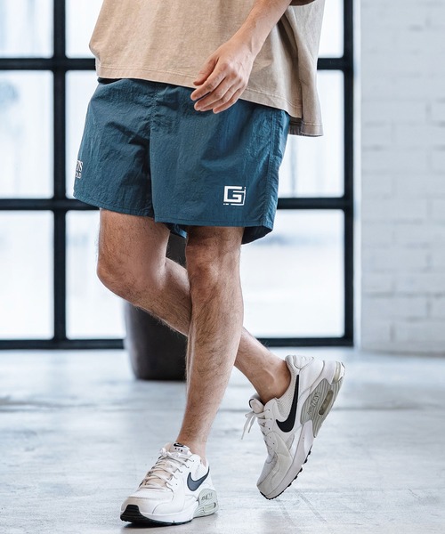 CAMBIO(カンビオ)の「mp14518- Nylon Taffeta Letter Print Short Pants ショートパンツ(AI-261-001)(その他パンツ・メンズ・ブラック/グレー/ブルー/ブラウン系その他/コーラル・S/M/L)」の5枚目の写真