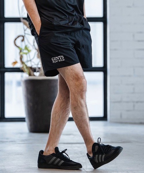 mp14518- Nylon Taffeta Letter Print Short Pants ショートパンツ(AI