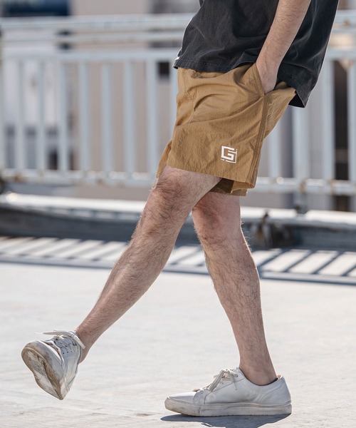 CAMBIO(カンビオ)の「mp14518- Nylon Taffeta Letter Print Short Pants ショートパンツ(AI-261-001)(その他パンツ・メンズ・ブラック/グレー/ブルー/ブラウン系その他/コーラル・S/M/L)」の7枚目の写真