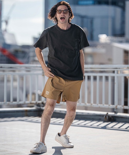 CAMBIO(カンビオ)の「mp14518- Nylon Taffeta Letter Print Short Pants ショートパンツ(AI-261-001)(その他パンツ・メンズ・ブラック/グレー/ブルー/ブラウン系その他/コーラル・S/M/L)」の8枚目の写真