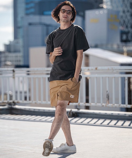 CAMBIO(カンビオ)の「mp14518- Nylon Taffeta Letter Print Short Pants ショートパンツ(AI-261-001)(その他パンツ・メンズ・ブラック/グレー/ブルー/ブラウン系その他/コーラル・S/M/L)」の9枚目の写真