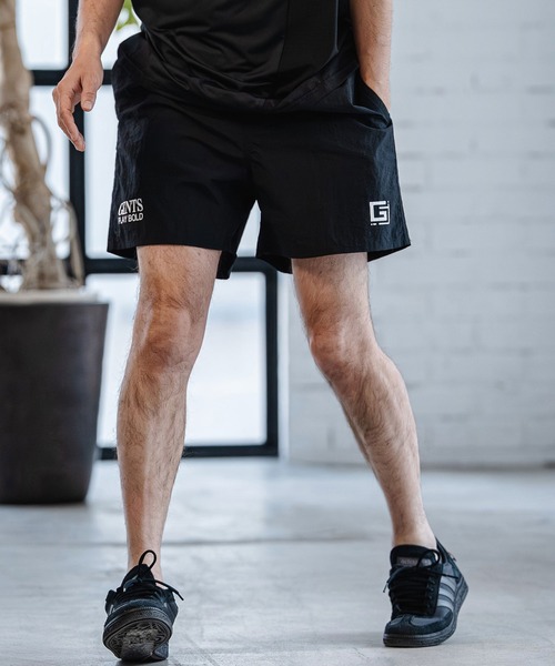 CAMBIO(カンビオ)の「mp14518- Nylon Taffeta Letter Print Short Pants ショートパンツ(AI-261-001)(その他パンツ・メンズ・ブラック/グレー/ブルー/ブラウン系その他/コーラル・S/M/L)」の11枚目の写真