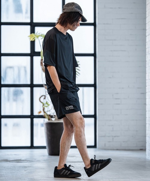 CAMBIO(カンビオ)の「mp14518- Nylon Taffeta Letter Print Short Pants ショートパンツ(AI-261-001)(その他パンツ・メンズ・ブラック/グレー/ブルー/ブラウン系その他/コーラル・S/M/L)」の13枚目の写真