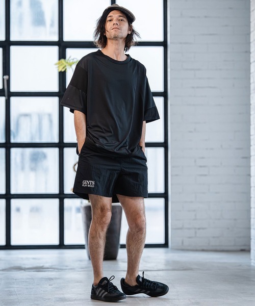 CAMBIO(カンビオ)の「mp14518- Nylon Taffeta Letter Print Short Pants ショートパンツ(AI-261-001)(その他パンツ・メンズ・ブラック/グレー/ブルー/ブラウン系その他/コーラル・S/M/L)」の14枚目の写真