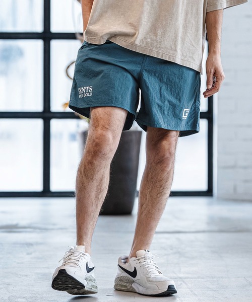 CAMBIO(カンビオ)の「mp14518- Nylon Taffeta Letter Print Short Pants ショートパンツ(AI-261-001)(その他パンツ・メンズ・ブラック/グレー/ブルー/ブラウン系その他/コーラル・S/M/L)」の15枚目の写真
