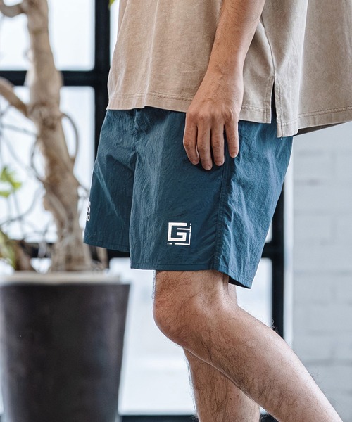 CAMBIO(カンビオ)の「mp14518- Nylon Taffeta Letter Print Short Pants ショートパンツ(AI-261-001)(その他パンツ・メンズ・ブラック/グレー/ブルー/ブラウン系その他/コーラル・S/M/L)」の17枚目の写真