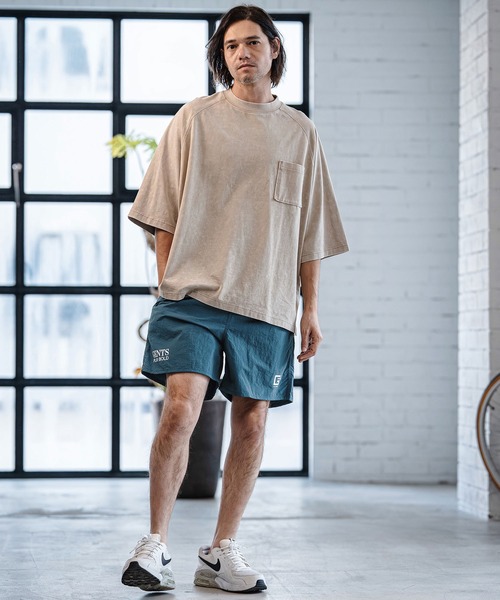 CAMBIO(カンビオ)の「mp14518- Nylon Taffeta Letter Print Short Pants ショートパンツ(AI-261-001)(その他パンツ・メンズ・ブラック/グレー/ブルー/ブラウン系その他/コーラル・S/M/L)」の18枚目の写真