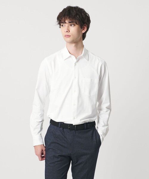 UNITED ARROWS(ユナイテッドアローズ)の「タイプライター セミワイドカラー シャツ COMFORT EASY-MODEL 抗菌防臭(シャツ/ブラウス・メンズ・ホワイト/グレー系・M/XL/L/S)」の2枚目の写真