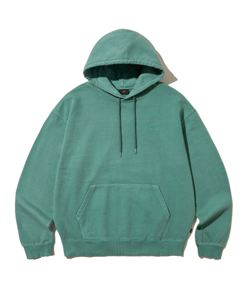 BROWNBREATH(ブラウンブレス)の「PIGMENT TAG HOODIE - BLUE GREEN(パーカー・レディース・その他・S/M/L/XL)」の2枚目の写真