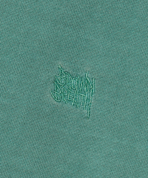 BROWNBREATH(ブラウンブレス)の「PIGMENT TAG HOODIE - BLUE GREEN(パーカー・レディース・その他・S/M/L/XL)」の3枚目の写真