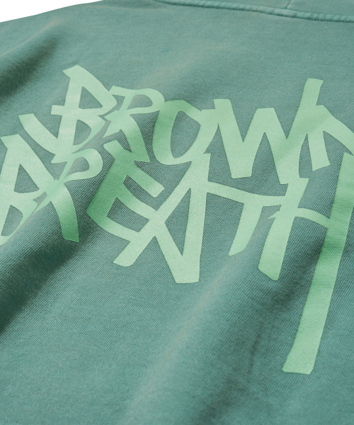 BROWNBREATH(ブラウンブレス)の「PIGMENT TAG HOODIE - BLUE GREEN(パーカー・レディース・その他・S/M/L/XL)」の8枚目の写真
