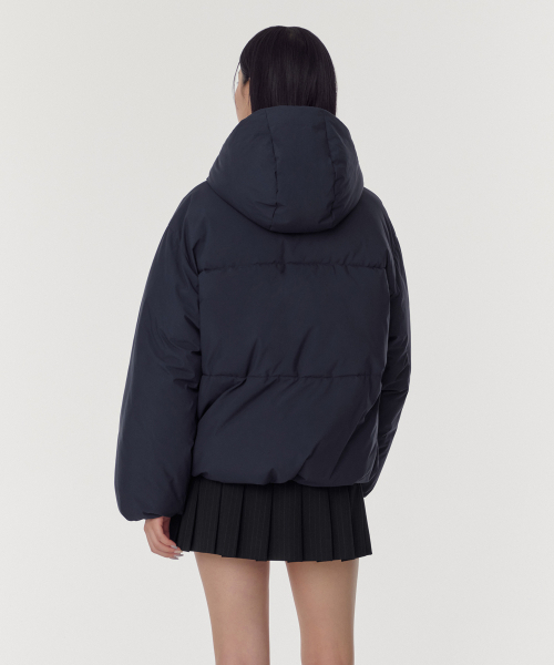 MUSINSA STANDARD WOMAN（ムシンサスタンダードウーマン）の「ウィメンズフード付きダッフルショートパディングパーカー[ネイビー]（ダウンジャケット/コート・レディース・その他・LARGE/X-SMALL/SMALL/MEDIUM）」の2枚目の写真